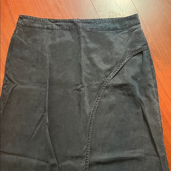 NIC+ZOE Charcoal Denim Maxi Skirt 100%lyocell size 12 - Picture 7 of 8